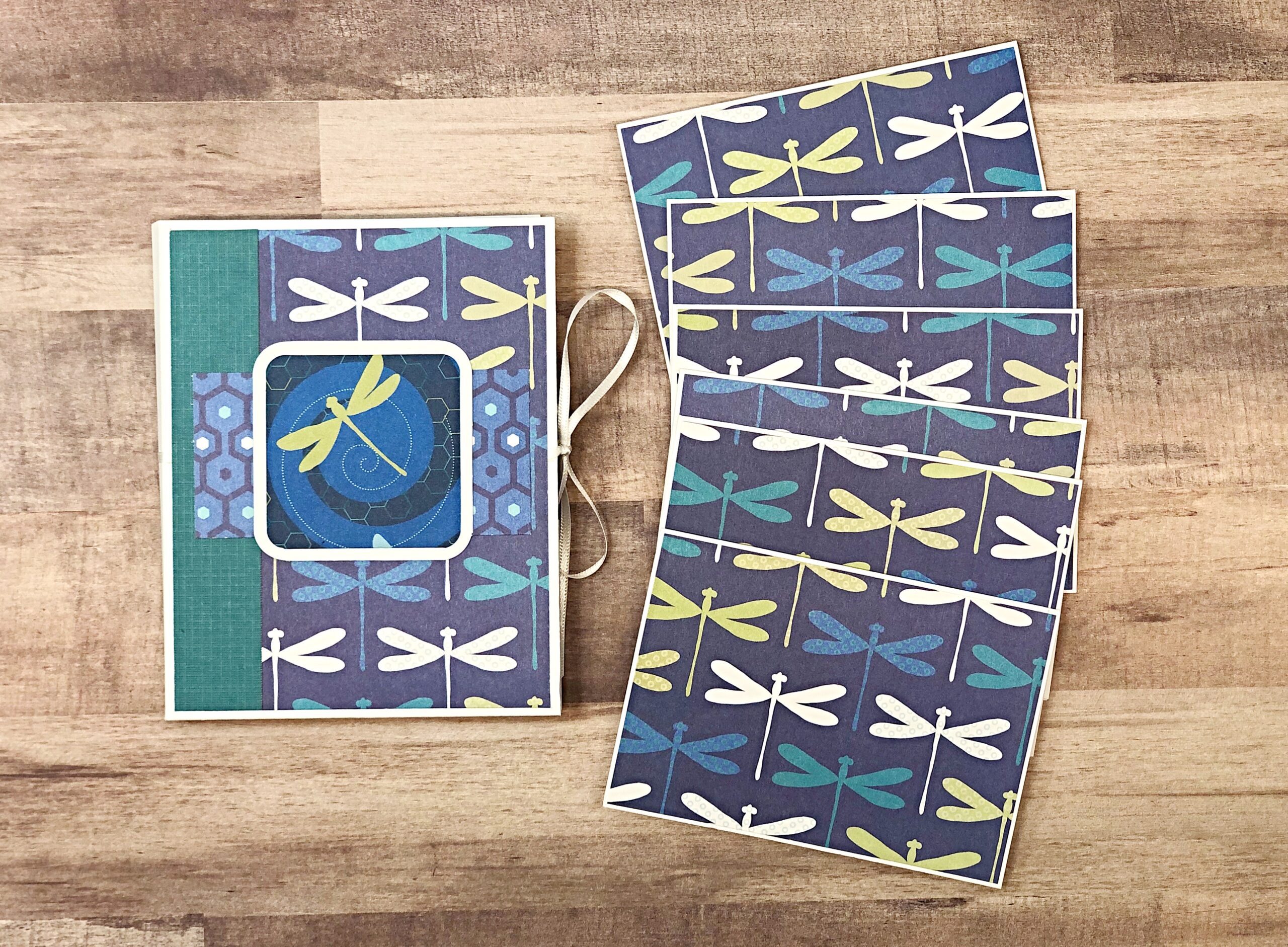 Note Card and Note Card Holder Set, Handmade Gift Idea